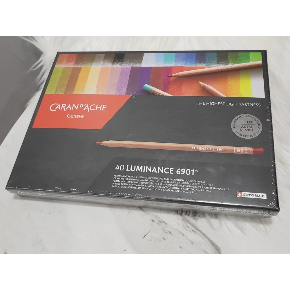 Caran d'Ache Luminance 6901 40 colored pencils NEW SEALED HIGHEST LIGHTFASTNESS